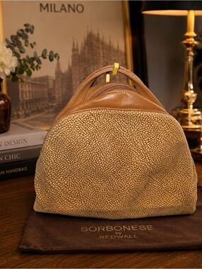 BORBONESE by REDWALL Opan Leather Handbag